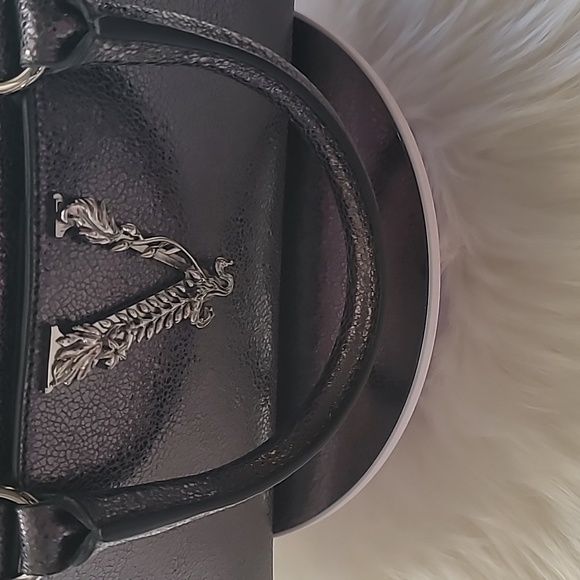 BNWT Versace Metallic Calfskin Virtus Bowling Bag! - Picture 7 of 7